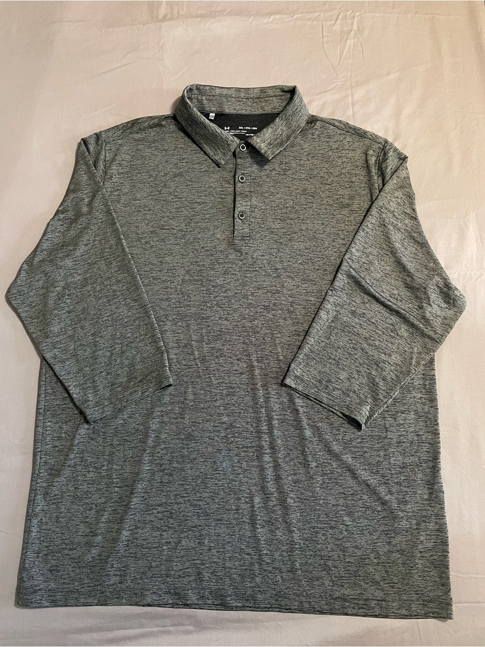 Men's Under Armour UA Playoff ¾ Sleeve Golf Polo Shirt 1327039-001 Grey
